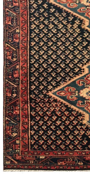 3x12 Authentic Hand-knotted Persian Hamadan Rug - Iran - bestrugplace