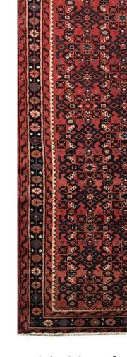 3x17 Authentic Hand-knotted Persian Hamadan Rug - Iran - bestrugplace