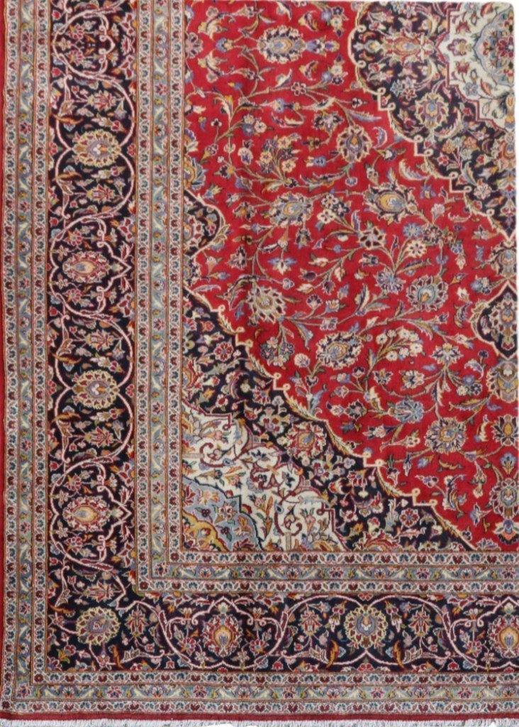 10x13 Authentic Hand-knotted Persian Signed Kashan Rug - Iran - bestrugplace