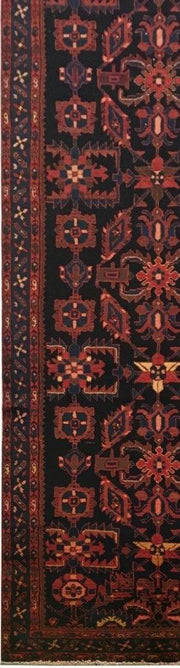 4x14 Authentic Hand-knotted Persian Hamadan Rug - Iran - bestrugplace