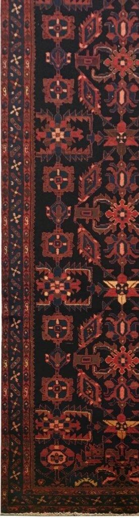 4x14 Authentic Hand-knotted Persian Hamadan Rug - Iran - bestrugplace