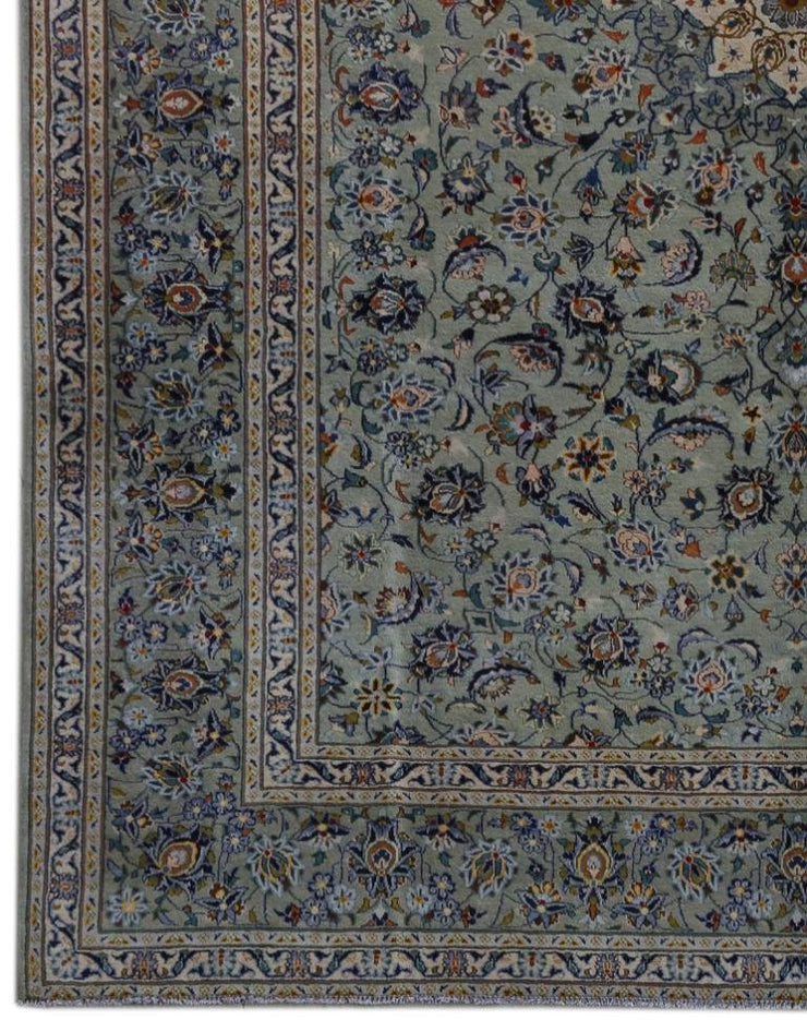 10x13 Authentic Hand-knotted Persian Kashan Rug - Iran - bestrugplace