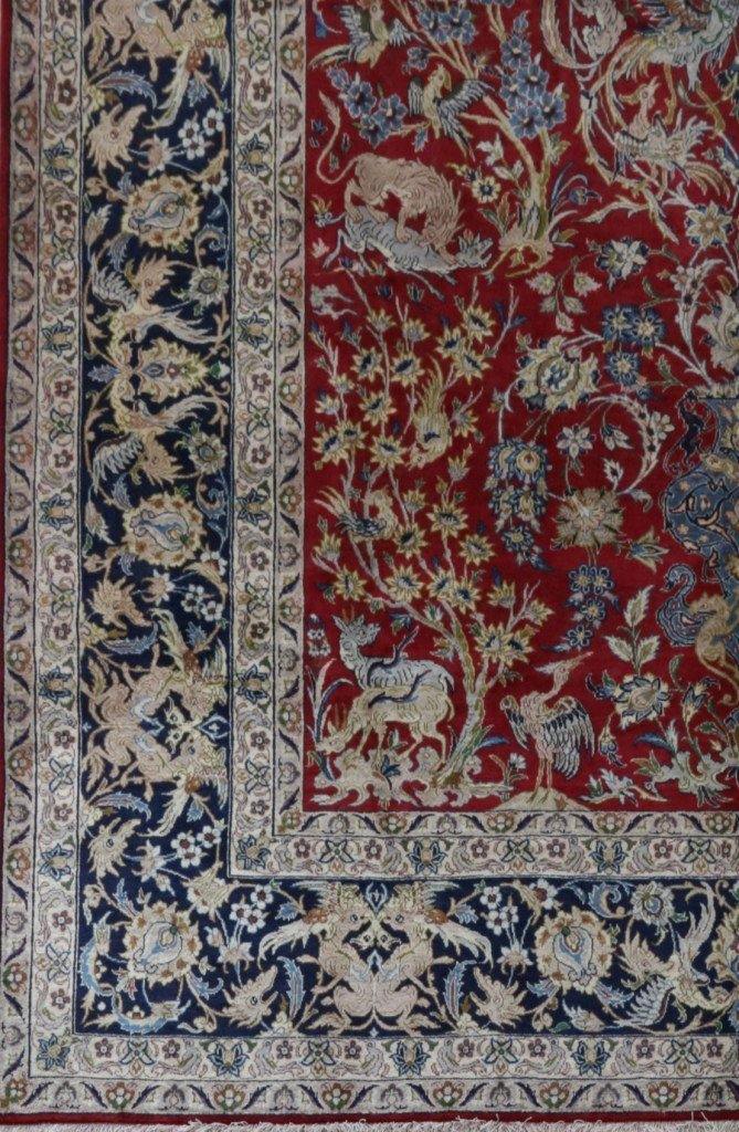 11x16 Authentic Hand-knotted Persian Isfahan Rug - Iran - bestrugplace