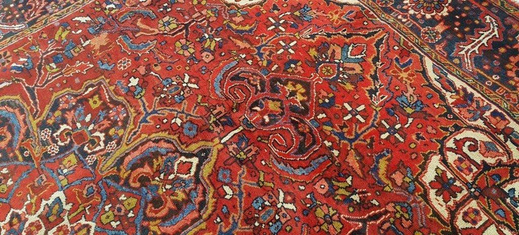 9x11 Authentic Hand Knotted Persian Heriz Rug - Iran - bestrugplace