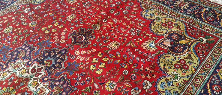 10' x 13' Red Persian Tabriz Rug