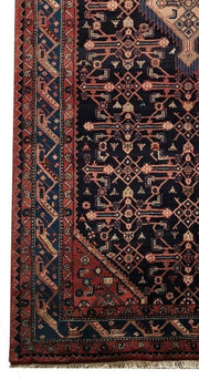 5x11 Authentic Hand-knotted Persian Hamadan Rug - Iran - bestrugplace