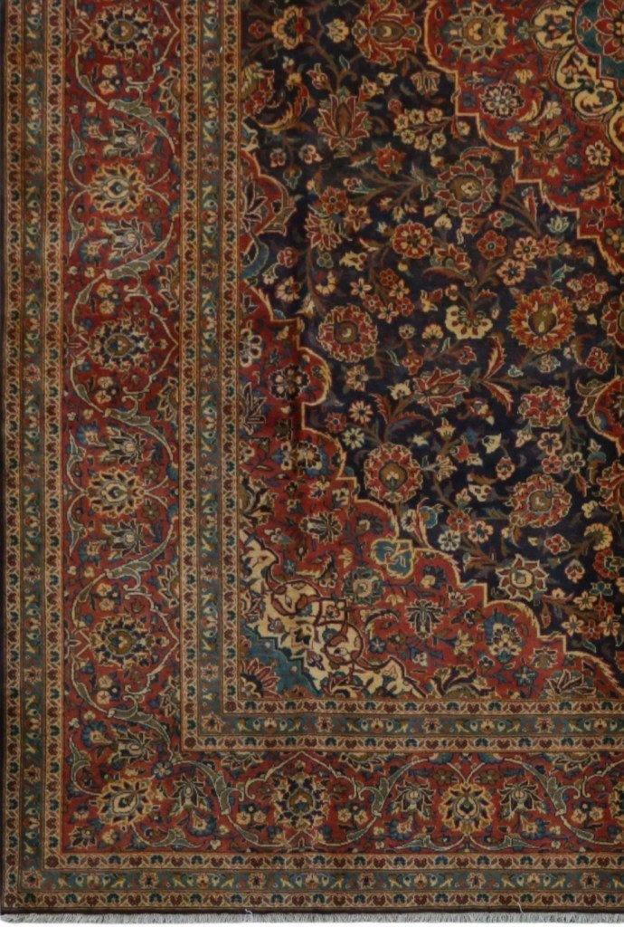 10x14 Authentic Hand-knotted Persian Kashan Rug - Iran - bestrugplace