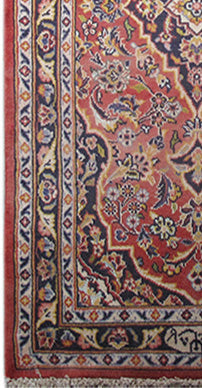 2' x 4' Red Persian Kashan Rug