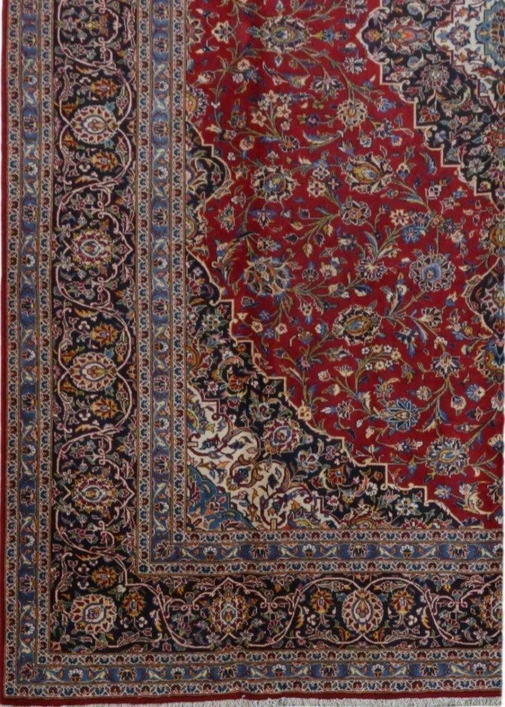 11x14 Authentic Hand-knotted Persian Signed Kashan Rug - Iran - bestrugplace