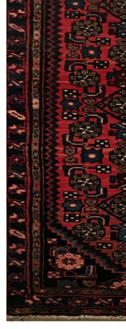 3x13 Authentic Hand-knotted Persian Hamadan Rug - Iran - bestrugplace