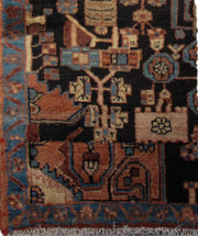 2' x 5' Brown Persian Hamadan Rug