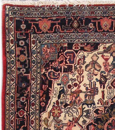 Luxurious 5x6 Authentic Hand-knotted Persian Hamadan Rug - Iran - bestrugplace