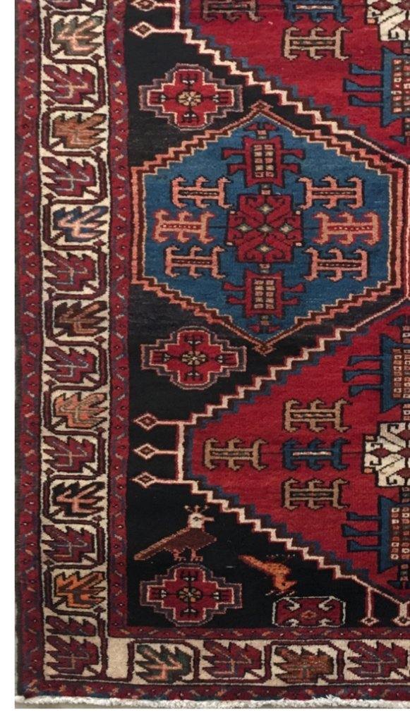 4x10 Authentic Hand-knotted Persian Hamadan Rug - Iran - bestrugplace