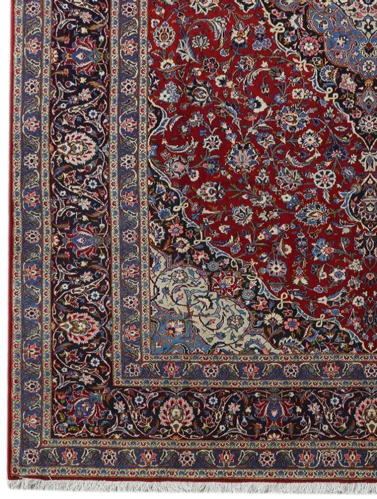 10x14 Authentic Hand-knotted Persian Signed Kashan Rug - Iran - bestrugplace