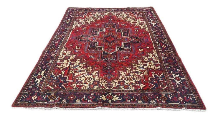 8x11 Authentic Hand Knotted Persian Heriz Rug - Iran - bestrugplace