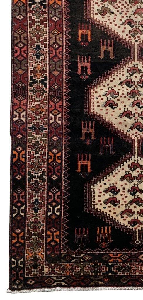 4x10 Authentic Hand-knotted Persian Hamadan Rug - Iran - bestrugplace