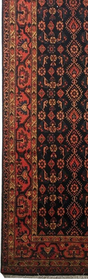 3x14 Authentic Hand-knotted Persian Hamadan Rug - Iran - bestrugplace