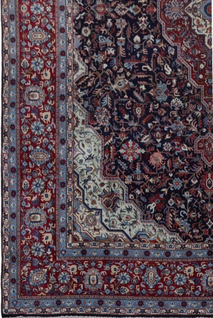 10' x14' Rufous Red Persian Signed Kashan Rug