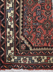 2' x 3' Orange Persian Hamadan Rug