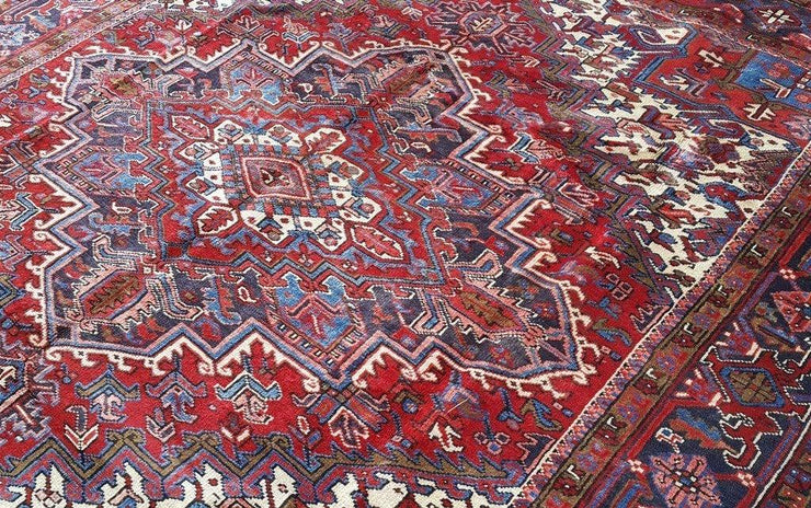 8x9 Authentic Hand Knotted Persian Heriz Rug - Iran - bestrugplace