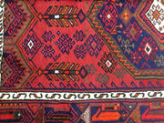 4' x 7' Red Persian Kurd Bijar Rug