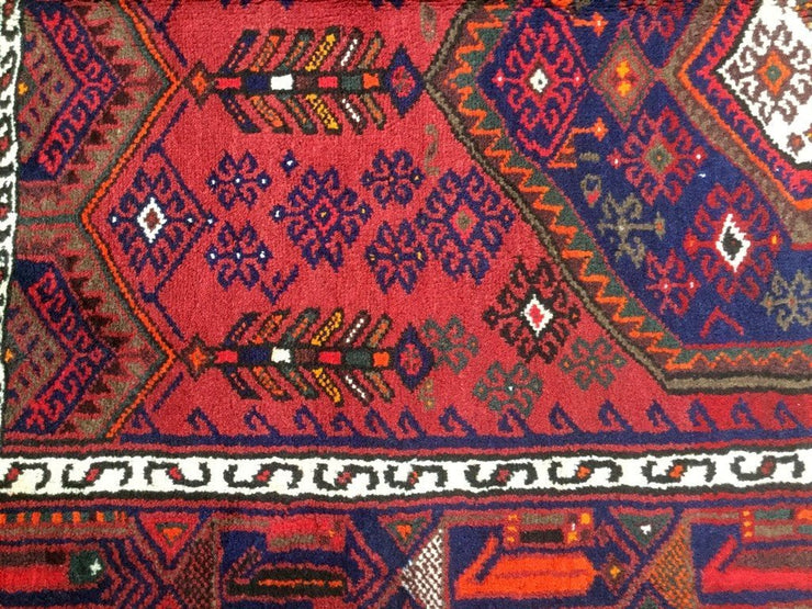 4' x 7' Red Persian Kurd Bijar Rug