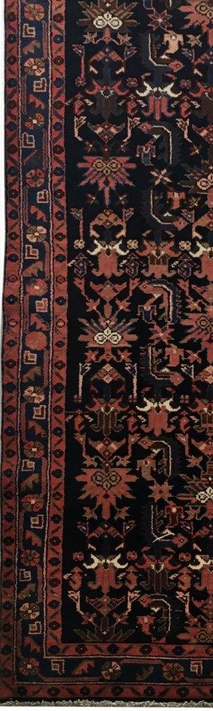 4x14 Authentic Hand-knotted Persian Hamadan Rug - Iran - bestrugplace