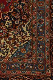 10x19 Antique Persian Kashan RED BLUE WOOL - Rug 78836 - bestrugplace