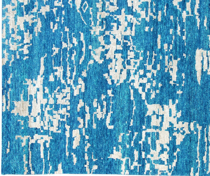 8' x 10' Sea Blue Transitional Modern Rug