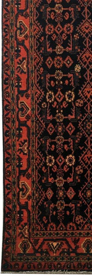 4x13 Authentic Hand-knotted Persian Hamadan Rug - Iran - bestrugplace