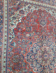 9x13 Authentic Hand Knotted Persian Heriz Rug - Iran - bestrugplace