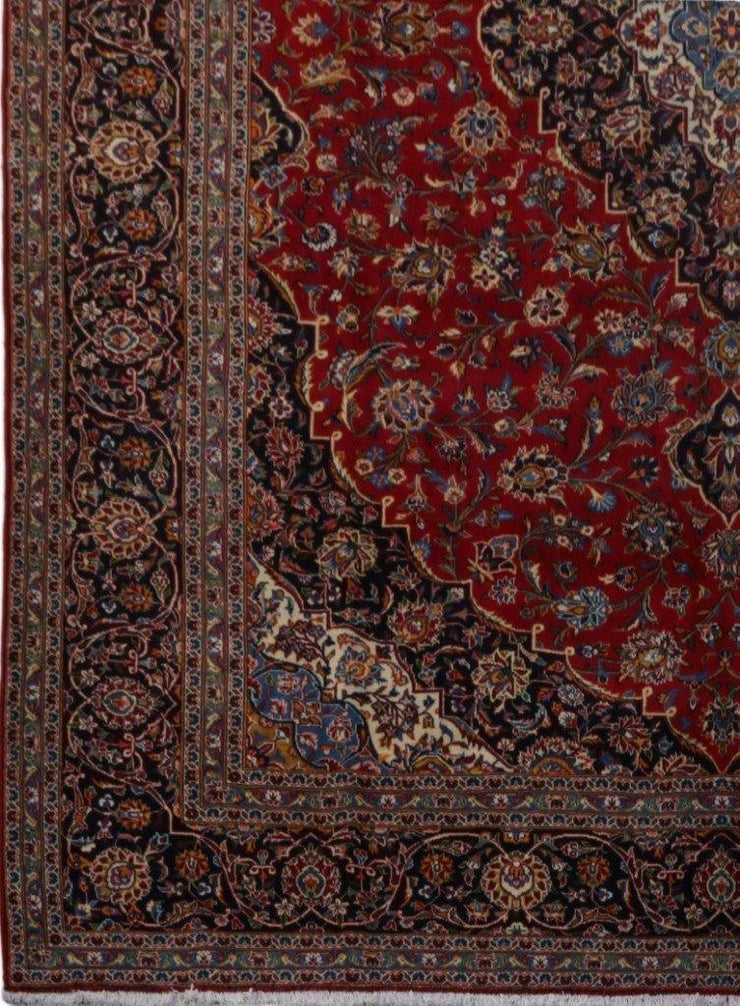 10x14 Authentic Hand-knotted Persian Signed Kashan Rug - Iran - bestrugplace