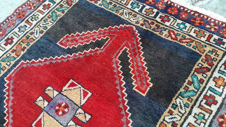 4' x 13' Red Persian Ardebil Rug