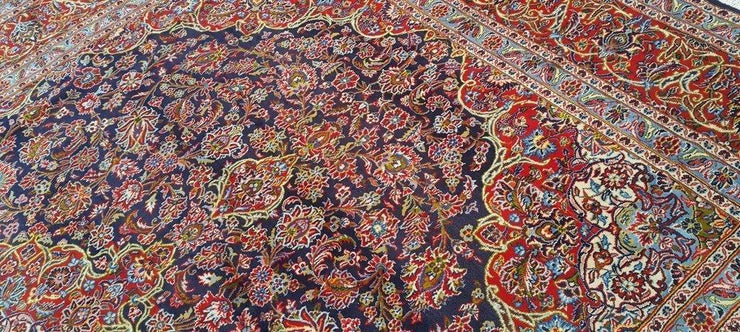 10x14 Authentic Hand Knotted Persian Kashan Rug - Iran - bestrugplace