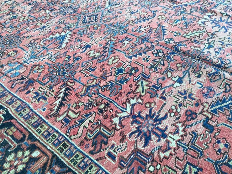 8x11 Authentic Hand Knotted Persian Heriz Rug - Iran - bestrugplace