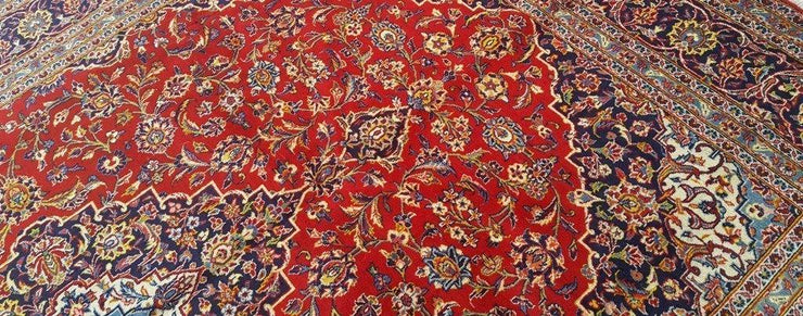 8x11 Authentic Hand Knotted Persian Kashan Rug - Iran - bestrugplace