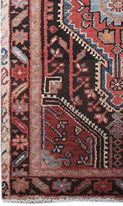 2' x 4' Brown Persian Hamadan Rug