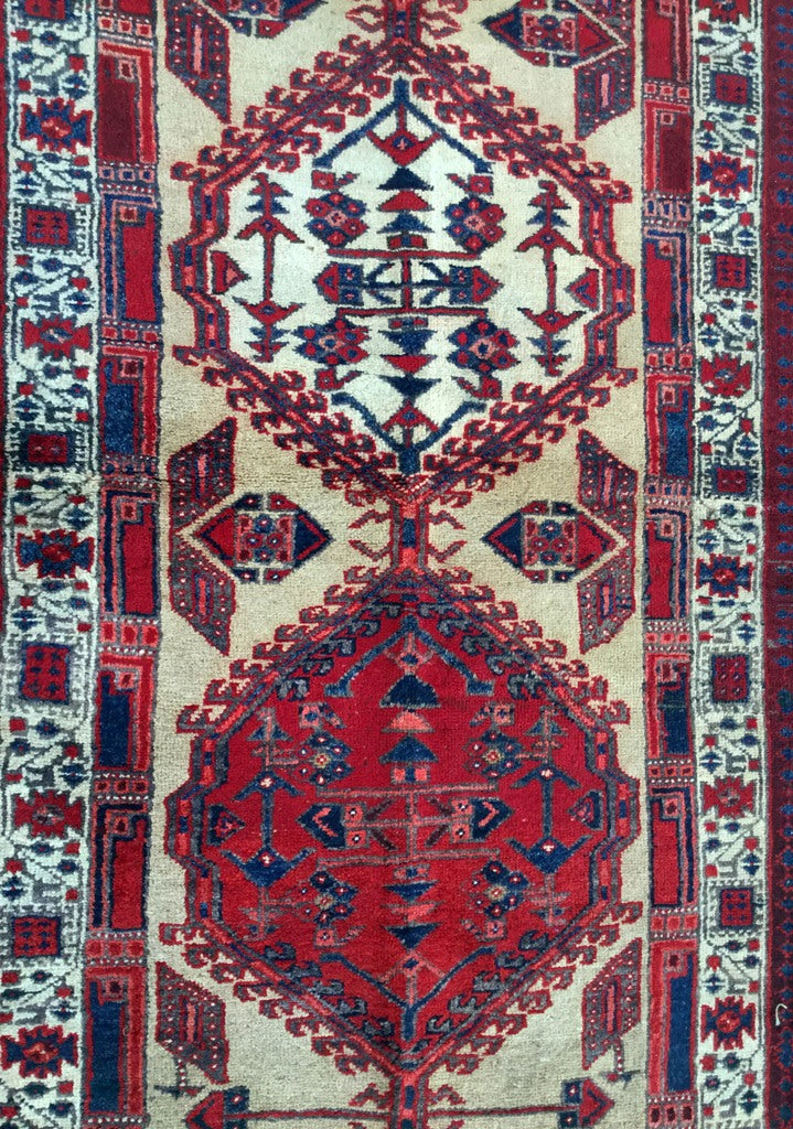 3' x 10' Red Persian Ardebil Rug