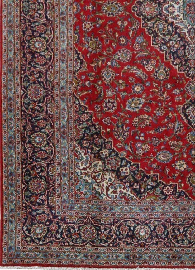 10x13 Authentic Hand-knotted Persian Signed Kashan Rug - Iran - bestrugplace