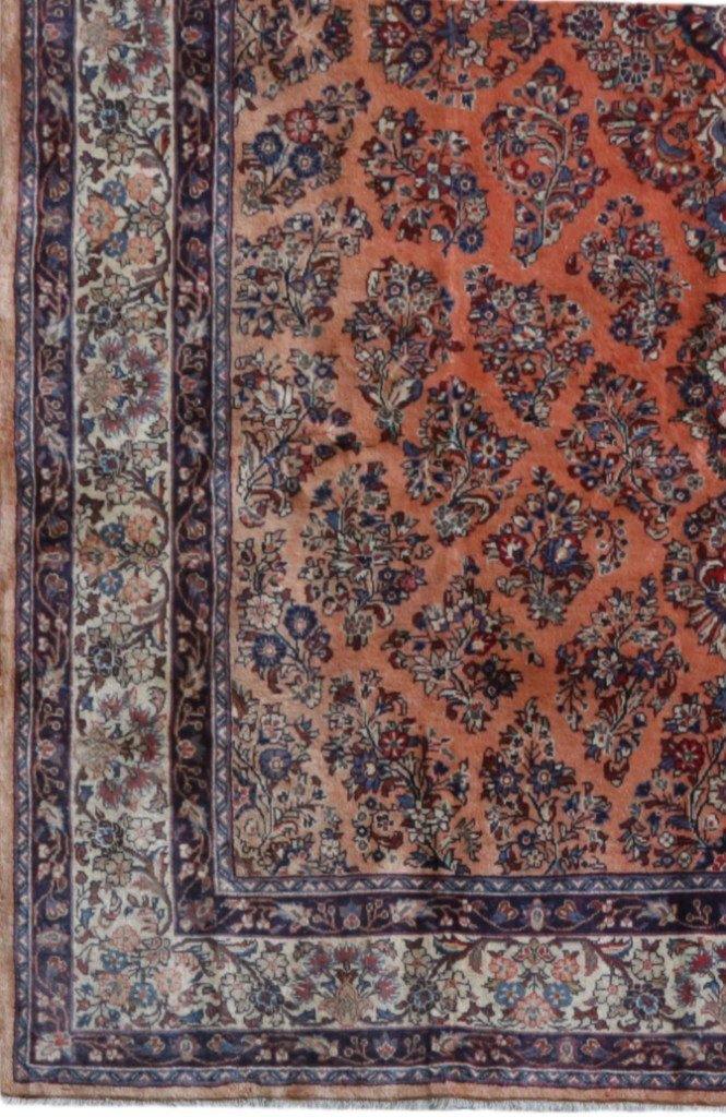 7x10 Authentic Hand-knotted Persian Sarouk Rug - Iran - bestrugplace