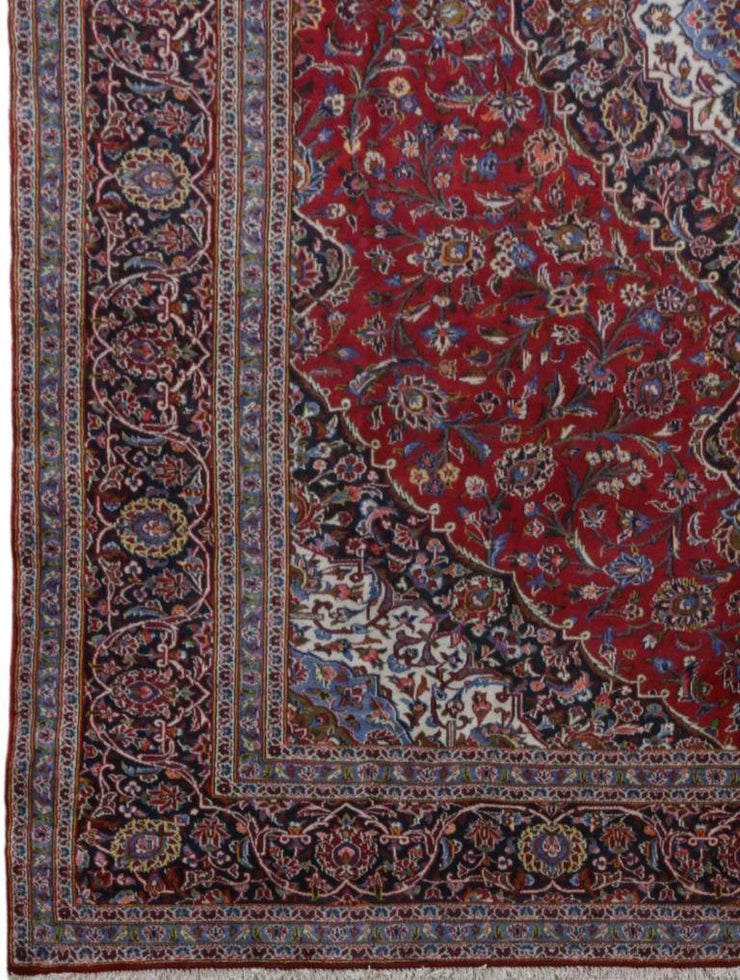 10x13 Authentic Hand-knotted Persian Signed Kashan Rug - Iran - bestrugplace