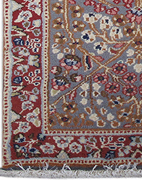 2' x 2' Tan Brown Persian Kerman Rug