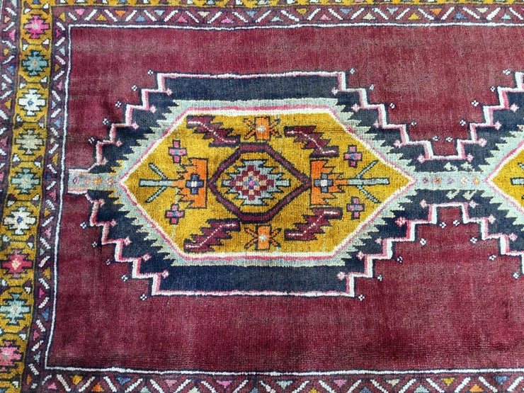 4' x 10' Bright Yellow Persian Ardebil Rug