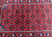 4x14 Authentic Hand Knotted Persian Hamadan Rug - Iran - bestrugplace