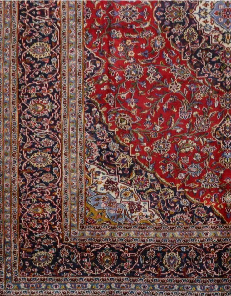 10x13 Authentic Hand-knotted Persian Signed Kashan Rug - Iran - bestrugplace