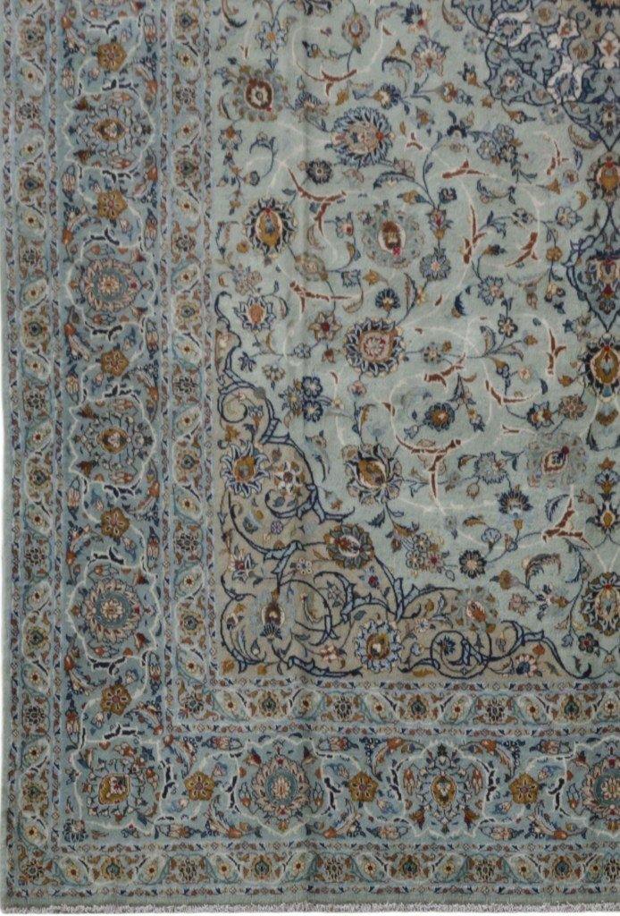 9x13 Authentic Hand-knotted Persian Signed Kashan Rug - Iran - bestrugplace