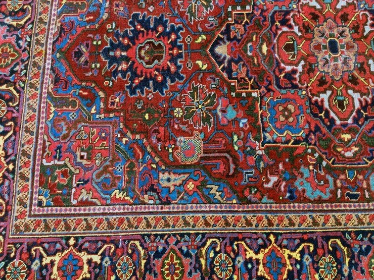 6x10 Authentic Hand Knotted Persian Heriz Rug - Iran - bestrugplace