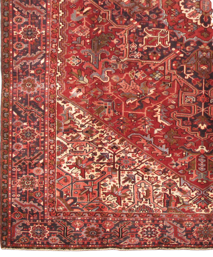 Luxurious 10x13 Authentic Hand-knotted Persian Heriz Rug - Iran - bestrugplace