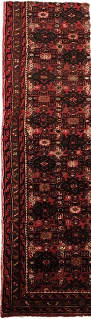 Red 2' x 13' Persian Hamadan Rug - bestrugplace