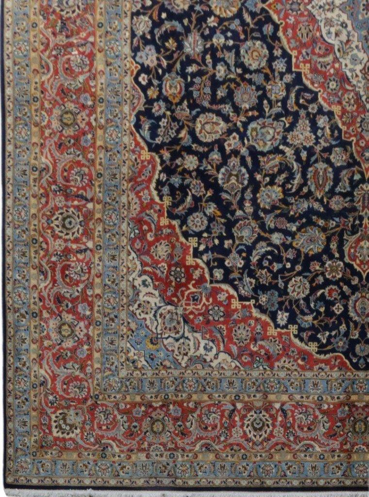 11x15 Authentic Hand-knotted Persian Signed Kashan Rug - Iran - bestrugplace